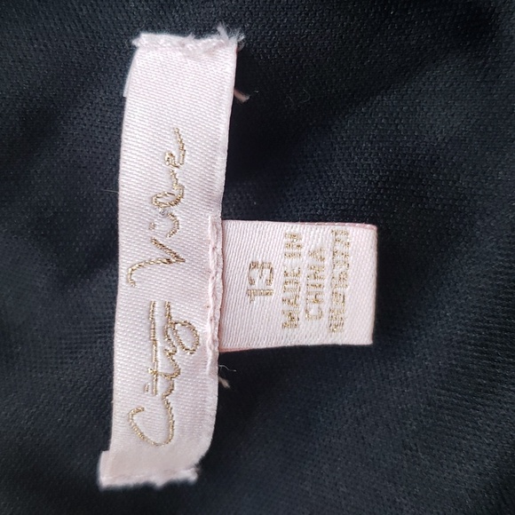 City Vibe Black Sheer Polka Dot Dress Juniors 13 Babydoll Coquette Whimsigoth - Picture 2 of 9